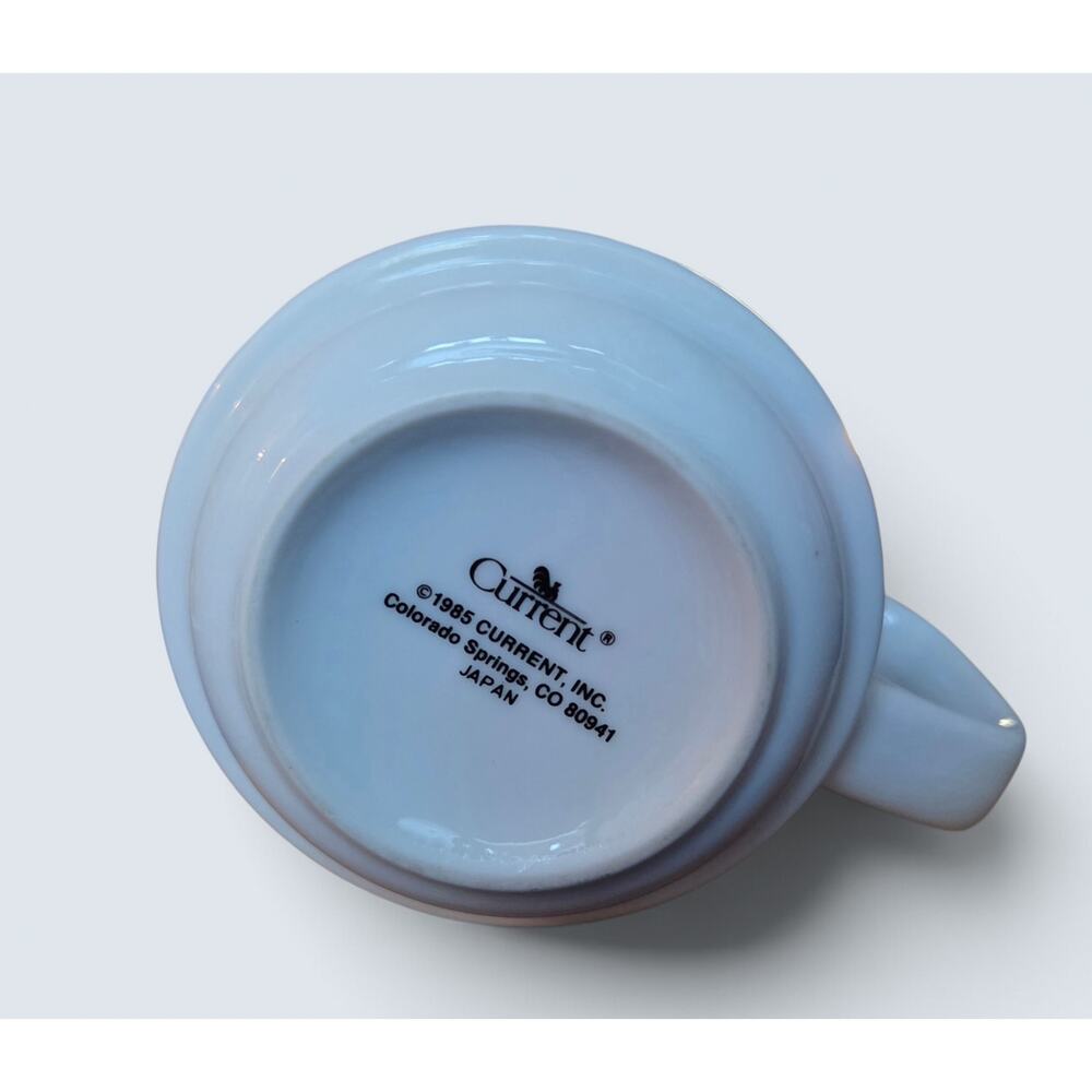 Vintage 1985 The Rooster May Crow But the Hen Delivers Mug By Current - Japan - Picture 9 of 9